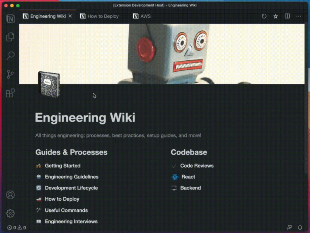 vscode notion