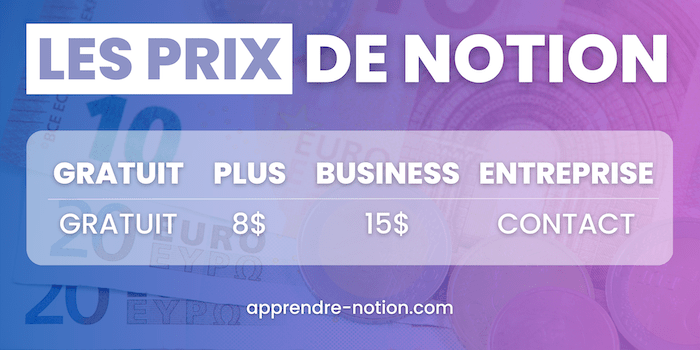 nouveau prix notion
