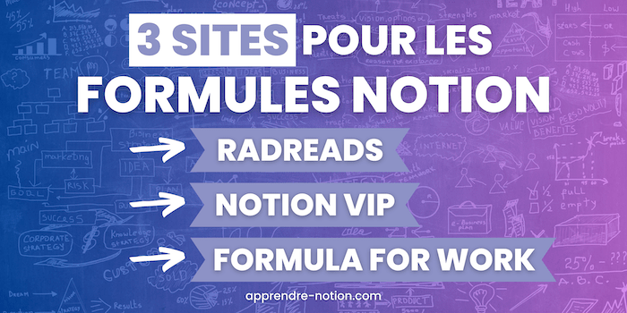 les formules dans notion